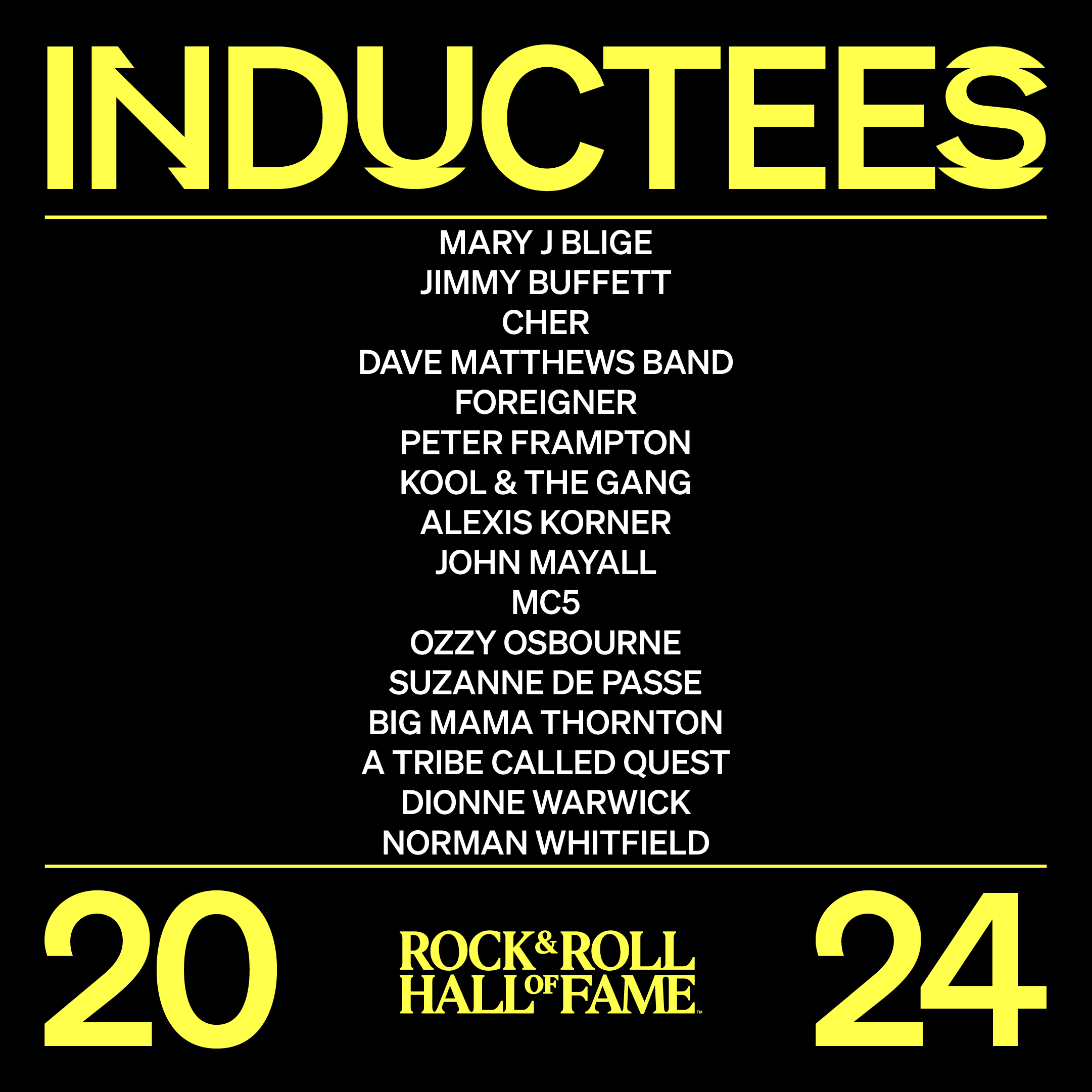 Rock & Roll Hall Of Fame 2024 Inductees: Cher, Dave Matthews Band, A Tribe Called Quest, & More