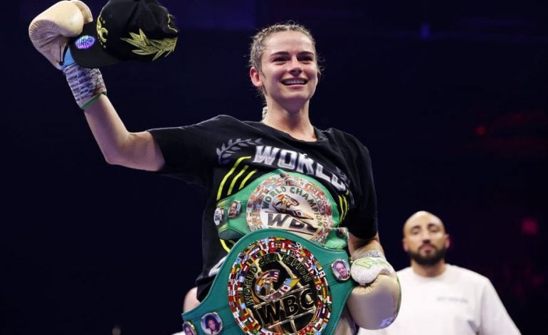 Skye Nicolson Dominates Sarah Mahfoud, Wins WBC Featherweight Title - The Ring