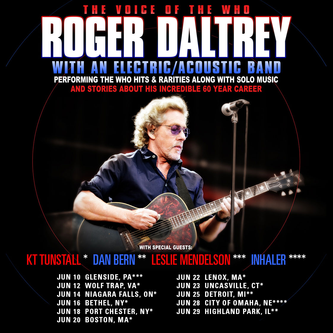 Roger Daltrey's electric - acoustic U.S. summer tour - The Who